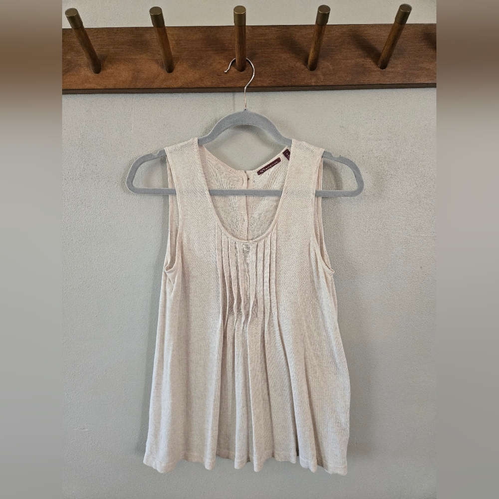 525 America Sleeveless Blouse | Linen-Cotton Blend | Women's Small